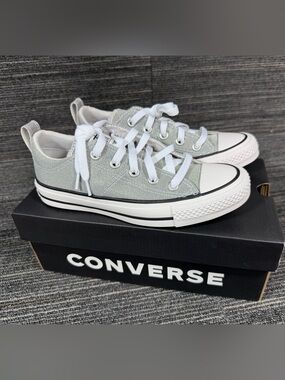 Converse CTAS Madison OX Sneakers - Barely Grey/White/Black Sparkle New